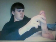 Chubby Guy Strokes His Huge Cock on Cam