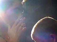 Skinny twink smokes while riding his boyfriend deep and rough