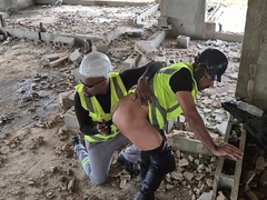 My electrician fucking partner puts 2 fuck sticks in my backside at work