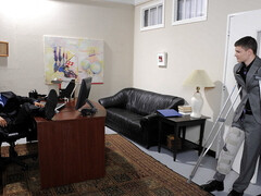 Slender office men find it intriguing to fuck a little