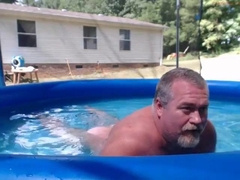 Naked Pool Dad 4