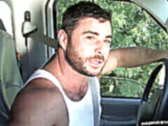 Gay sex, hunk couple, muscle outdoor