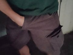 Big dick outdoor car park with cum shot