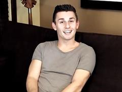 Young man masturbates as his asshole is bare impaled roughly