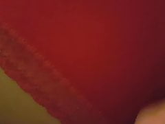 Semi ruined orgasm over wife's arse.