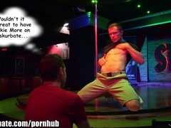 Markie More Stripping at Stock Bar! Then gets an amazing Blowjob