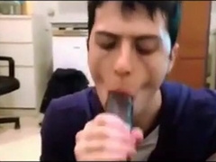 Big Black Cock Sucked by a Horny Amateur Dude