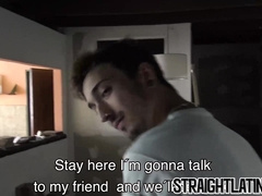 Young Latino amateur barebacked after sucking massive cock