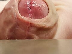 Close-Up Cumshot, Uncut Juicy Cock