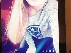 Adriana Cumtribute, blond Slut with glasses