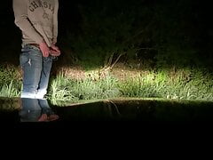 Besides the Road i play on my cock, in Spotlight of my car, so all have to see me