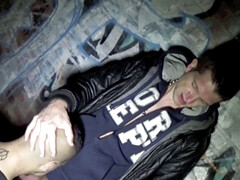 Latino used by straight discret at night outdoor