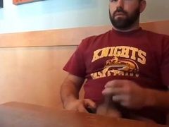 Bearded Bro Public Jerk Off in A Coffee Shop 9