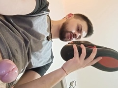 Cumming inside AirMax sneakers after a sweaty gym session