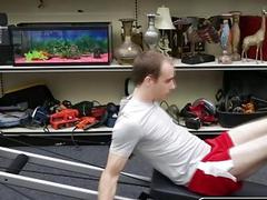 Gym teacher strips down to nothing in the hopes of earning some cash