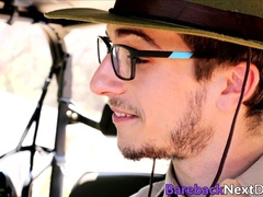 Big cocked guard barebacks a civilian homosexual outdoors