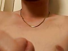 Straight amateur Nolan is jacking off his hairy cock