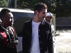 HIspanic gets filled by two massive black dongs