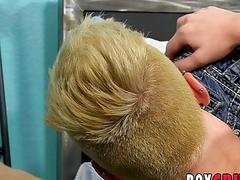 Twink sucks his partner off before drilling his tight ass