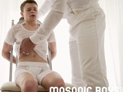 Lad gets drained and finger-banged for 1st time by dom parent