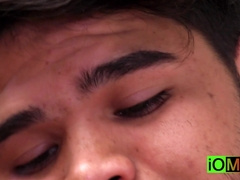 Hot Latino lovers barebacking slowly and passionately