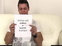 Hot-looking gay dude picks up and seduces tourist in Prague