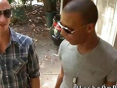 Naked men enjoying interracial gay sex