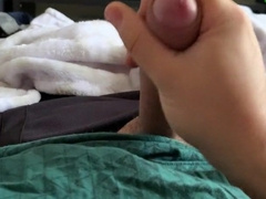 Morning Milking my Uncircumcised Trunk until I Ball Sack