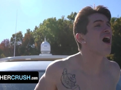 Hunk Step Brother Bangs His Step Brothers Best Friend With Dalton Riley And Caleb Morphy