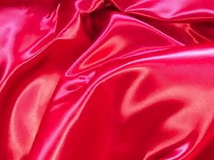SHINY RED ACETATE SATIN BODY BAG PILLOW CASE WANKING TOSSING