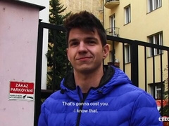 College student cums during hard bareback anal