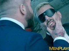 Handsome hunk enjoys deepthroat and bareback ass pounding