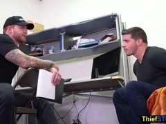 Ty Roderick In Hunky Red Causing Trouble On A Big Cock