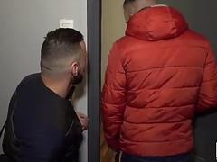 Gay studs have a hardcore threesome fucking