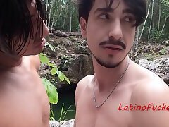 Handsome Latino Twinks With Long Hair Fuck In The Woods