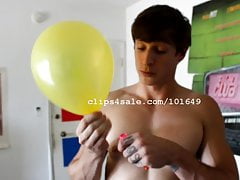Balloon Fetish - Logan Blowing Balloons