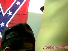 USA white dude has his dick sucked by a black homo