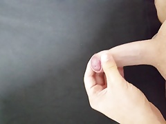 Chubby with small cock cum!