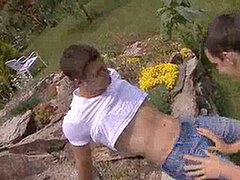 twinks drilling in nature
