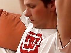 Cute shy gay cum sprayed after handjob