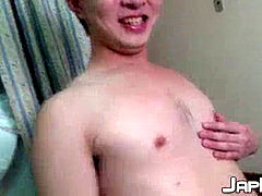 young chinese shoots explosions of jizz after hard masturbation