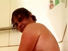 Sitting in my bathroom shower