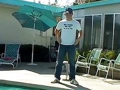 Twinkies anal banging by the poolside in threesome