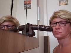 Sissy Faggot Vivian Tootinyforher Sucks Big Black Cock Balls Deep And Swallows Cum Humiliation Task