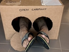 Male solo, gay sandals, knickers