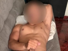 Scorching Boy Pummels Himself Until Jizzing + strenuous groans!!