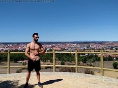 I JACK at the viewpoint of the city of LEON, SPAIN