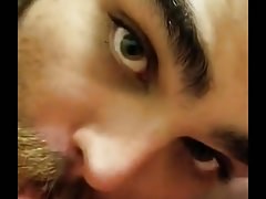 Bearded guy sucks daddys cock