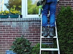 Construction dad finishing job for the day, but then had a spill