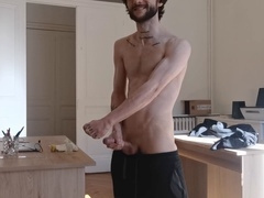 French, male moaning, fit guy